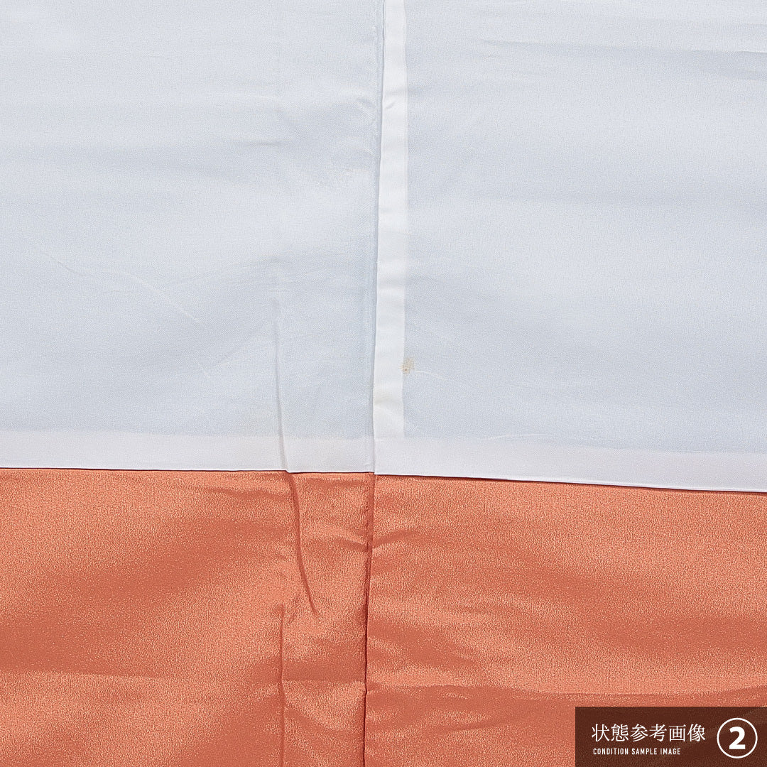 洗える着物 小紋 胴抜き 身丈153cm 裄丈63cm ポリエステル Aランク インフォーマル バチ衿 Sサイズ 扇 桜 グレー系 RP 1221-16003