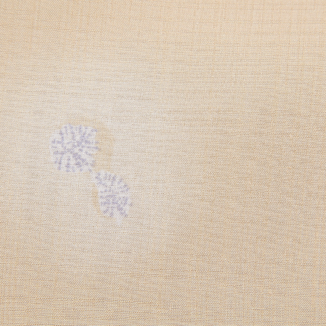 紬 単衣 身丈161cm 裄丈67cm 正絹 Cランク Lサイズ 広衿 カジュアル 染紬 瓢箪 クリーム系 1216-15676