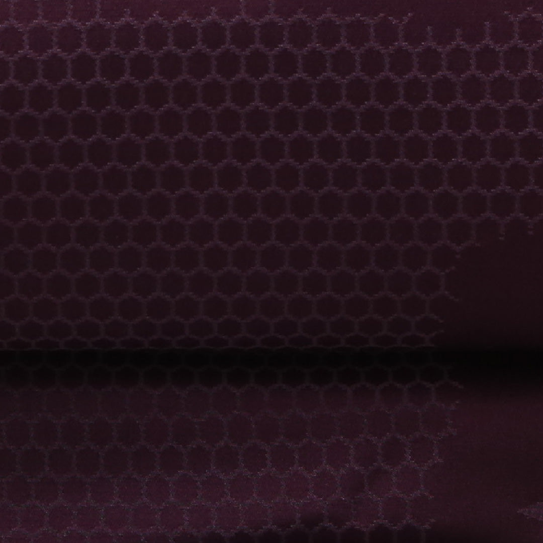 アンティーク 九寸名古屋帯 帯丈289cm カジュアル 名古屋仕立て 全通 Aランク 正絹 染め帯 椿 紫系 1224-03683