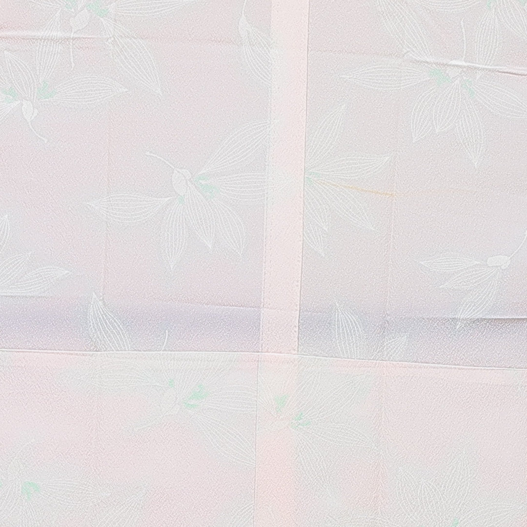 長襦袢 無双袖 身丈122cm 裄丈61cm 正絹 Cランク Sサイズ 花柄 ピンク系 HP 1239-16671
