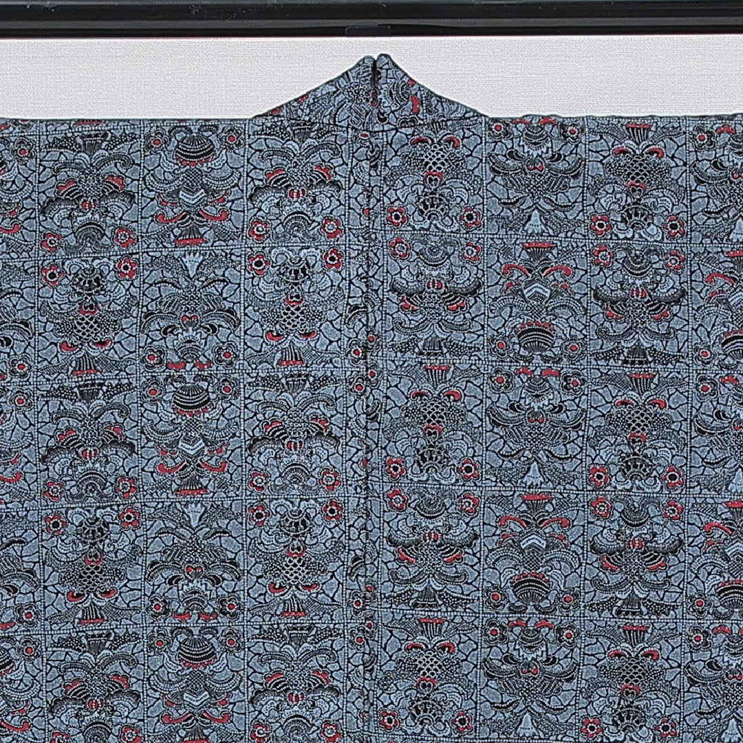 羽織 袷 身丈78cm 裄丈61cm 正絹 Aランク カジュアル Sサイズ 創作柄 水色系 RP 1232-16136
