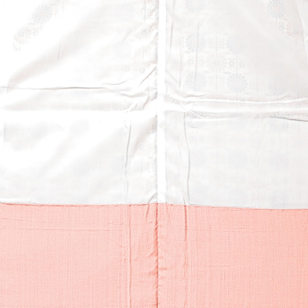 小紋 袷 身丈148cm 裄丈62cm 正絹 Sランク XSサイズ バチ衿 インフォーマル 菊 ベージュ系 1215-15231