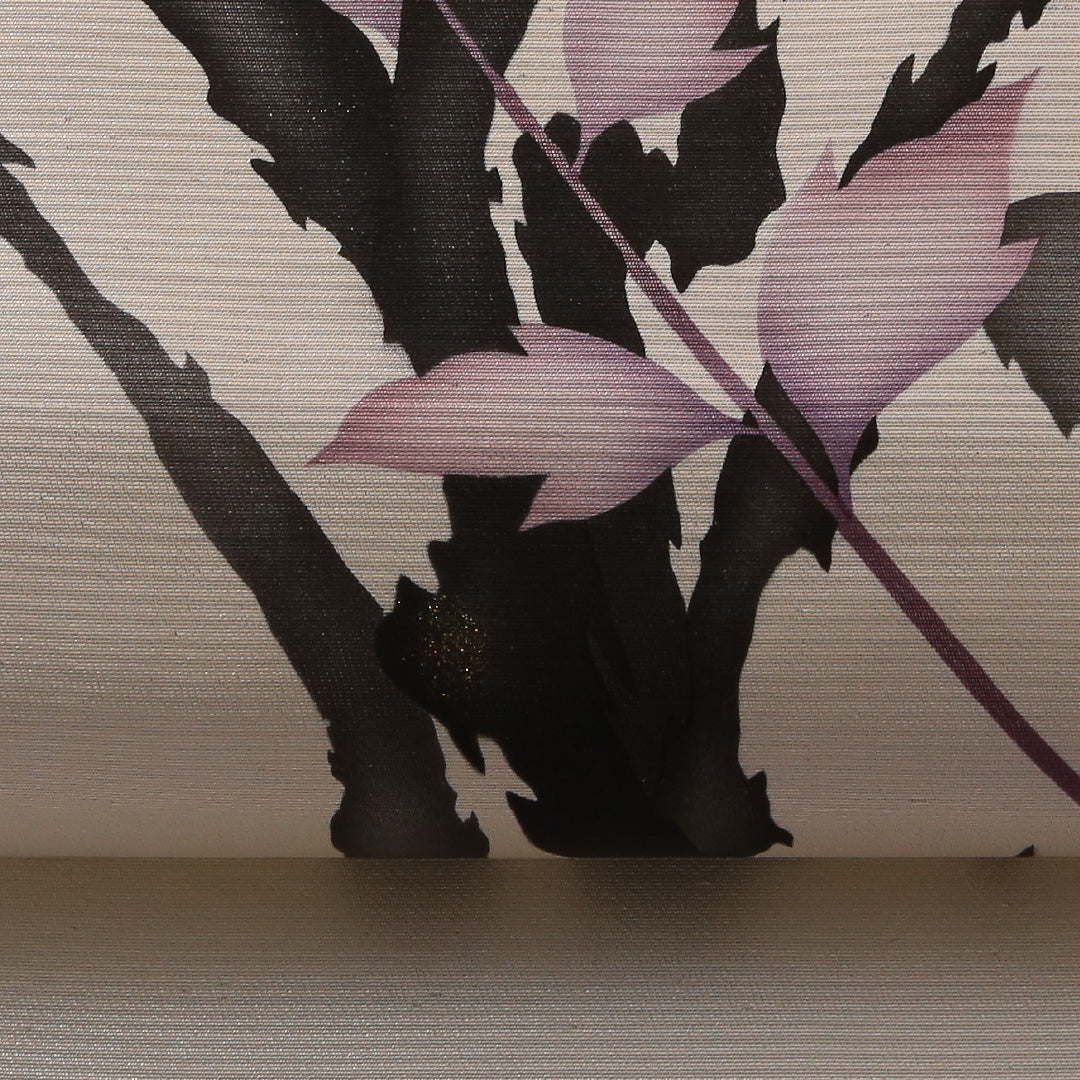 袋帯 帯丈432cm セミフォーマル ポイント柄 Aランク 正絹 染め帯 牡丹 クリーム系 赤系 1223-01903