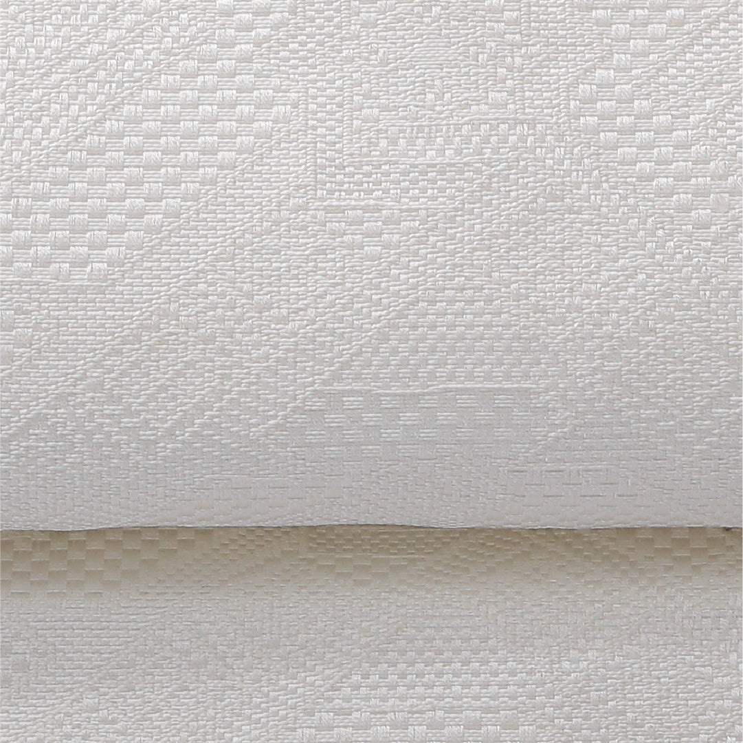 九寸名古屋帯 帯丈268cm カジュアル 開き仕立て 全通 Cランク 正絹 有栖川文 白系 1224-03811