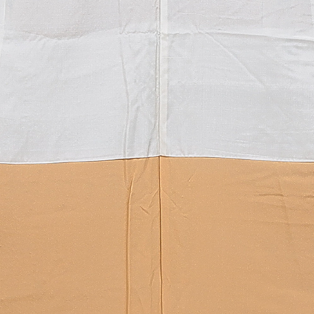 紬 袷 身丈162cm 裄丈65cm 正絹 Sランク カジュアル 広衿 Lサイズ 花柄 ベージュ系 RP 1223-16075