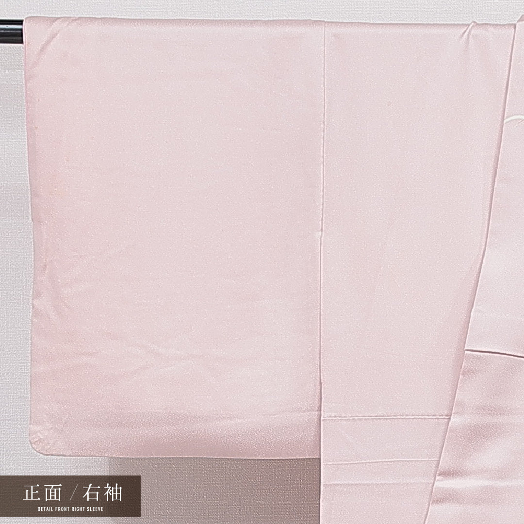 訪問着 袷 身丈161cm 裄丈61cm 正絹 Cランク セミフォーマル 広衿 Lサイズ 茶屋辻 古典的 華やか ピンク系 HP 1217-15502