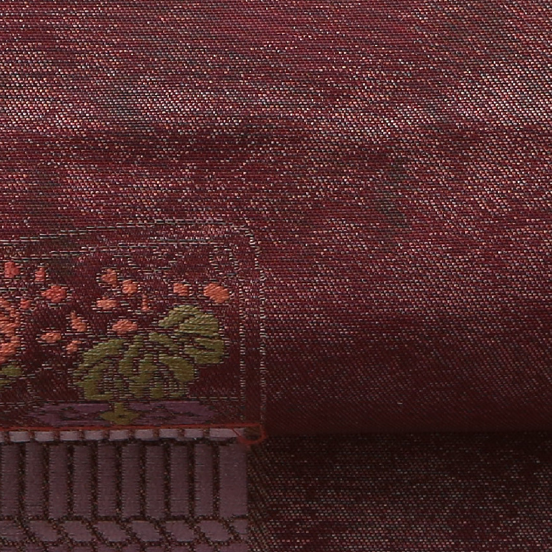 袋帯 帯丈420cm フォーマル 六通 Sランク 正絹 組紐 赤系 1223-02068