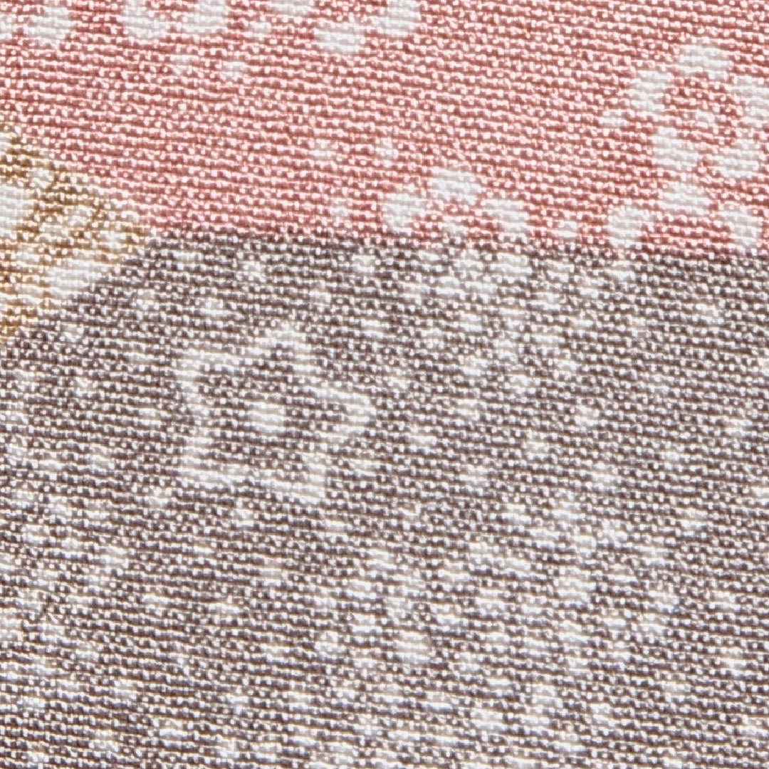 小紋 洗える着物 袷 身丈159cm 裄丈63cm ポリエステル Cランク Mサイズ 広衿 インフォーマル 寄せ柄 桜 多色系 1215-16098