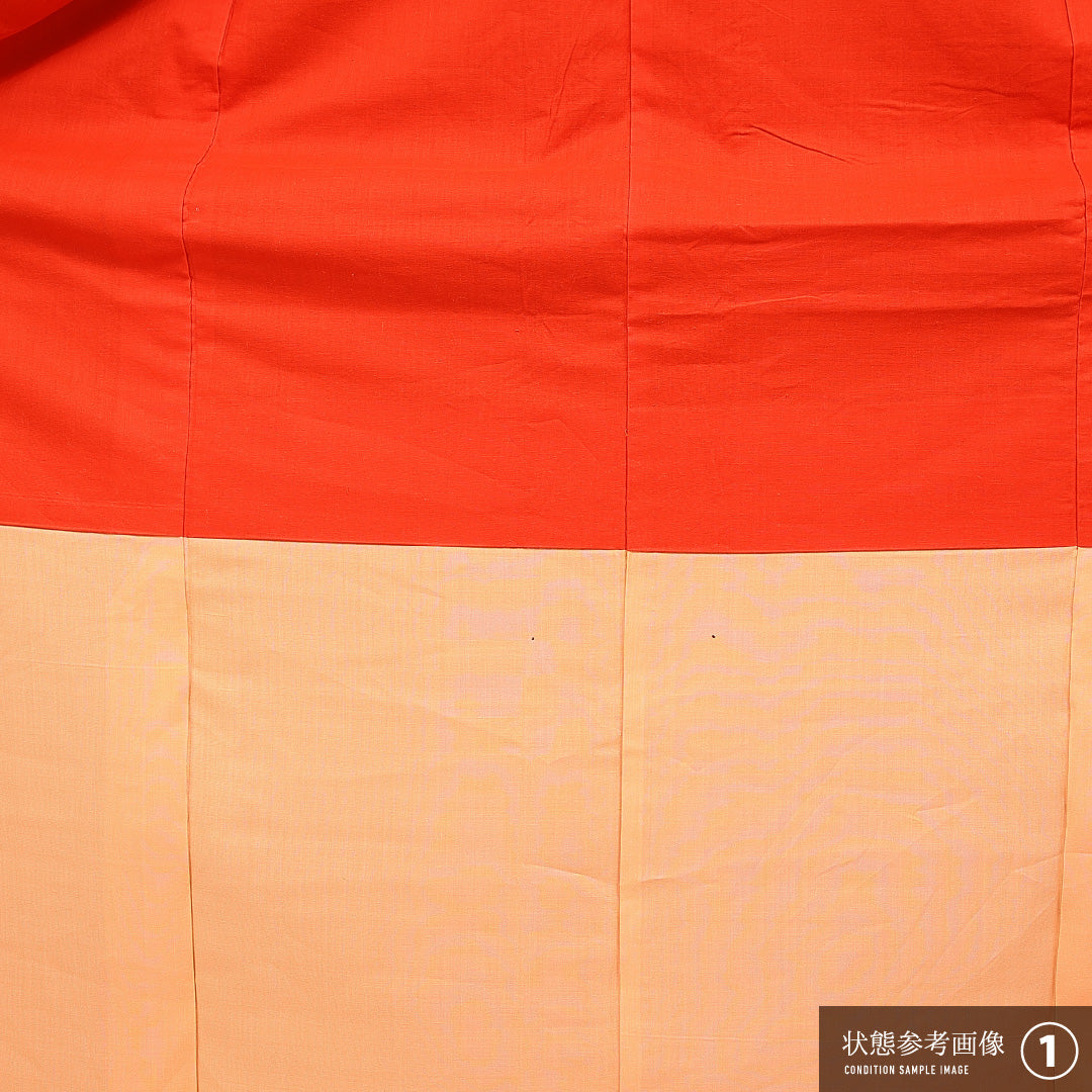 アンティーク 紬 袷 身丈150cm 裄丈61cm 正絹 Dランク バチ衿 Sサイズ アラベスク文様 茶系 RP 1223-16424