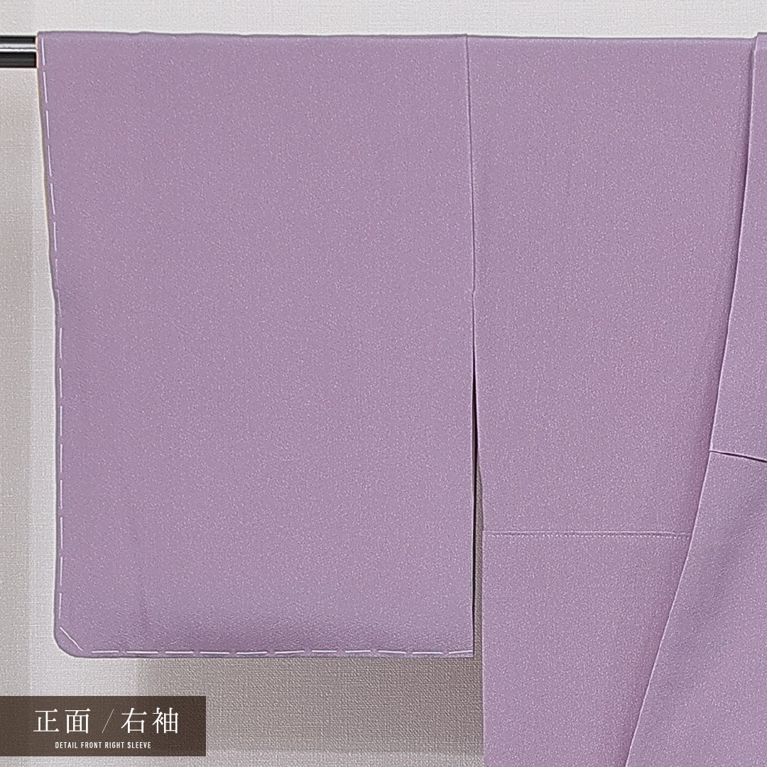 未使用品 付下げ 袷 身丈164cm 裄丈64cm 正絹 Nランク インフォーマル 広衿 Lサイズ 金彩 蘇州刺繍 金駒刺繍 ガード加工 しつけ糸 菊 花鳥 グレー系 M4 1218-15077