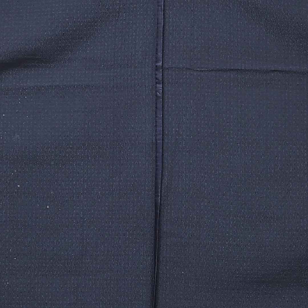 色無地(お召) 単衣 身丈151cm 裄丈64cm 正絹 Cランク Sサイズ 広衿 インフォーマル 無地 紺系 1214-16913