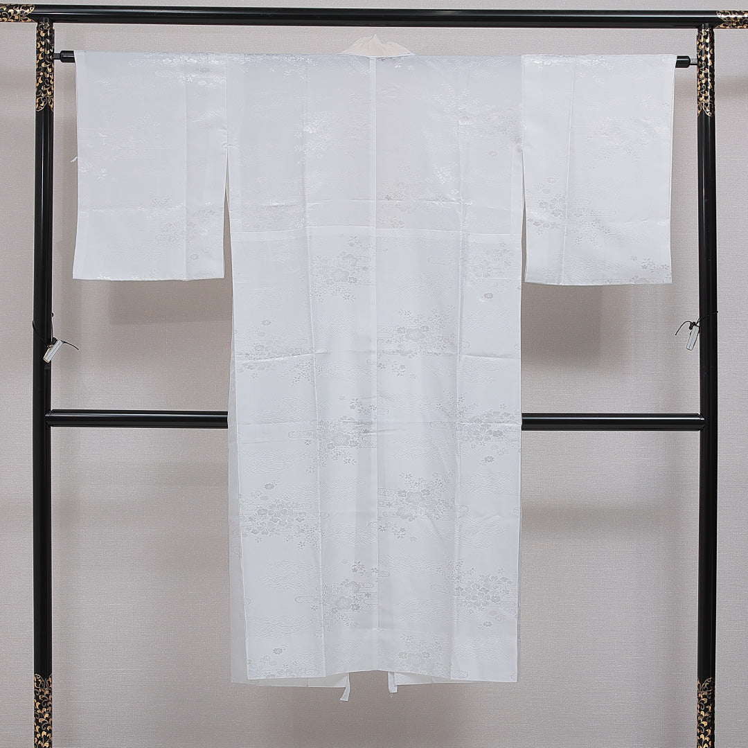 長襦袢 無双袖 身丈132cm 裄丈62cm ポリエステル 洗える着物 Sランク XLサイズ 吉祥文様 白系 RP 1239-16626