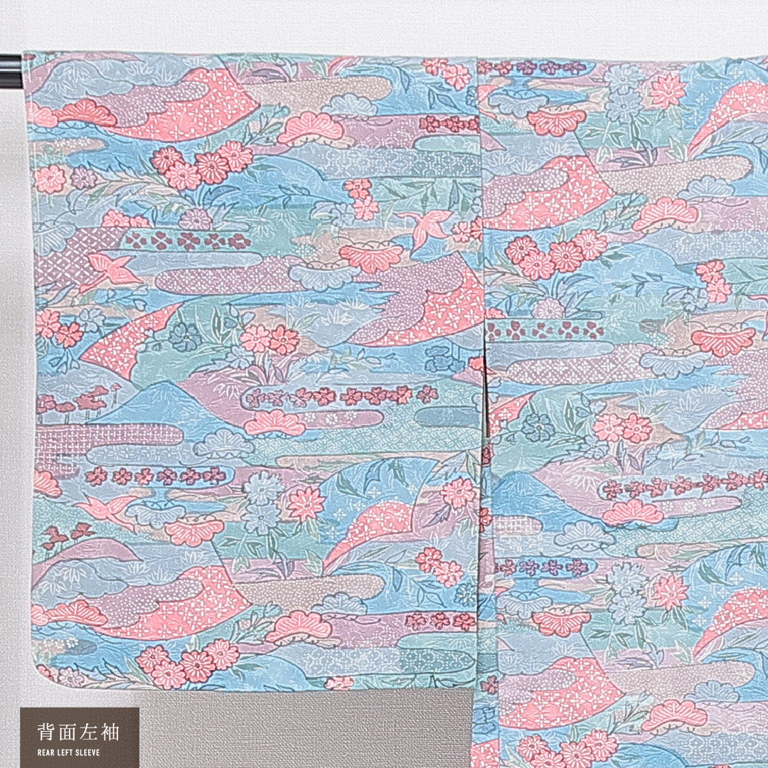 羽織 袷 身丈73cm 裄丈61cm 正絹 Cランク カジュアル Sサイズ 古典柄 多色系 HP 1232-16853