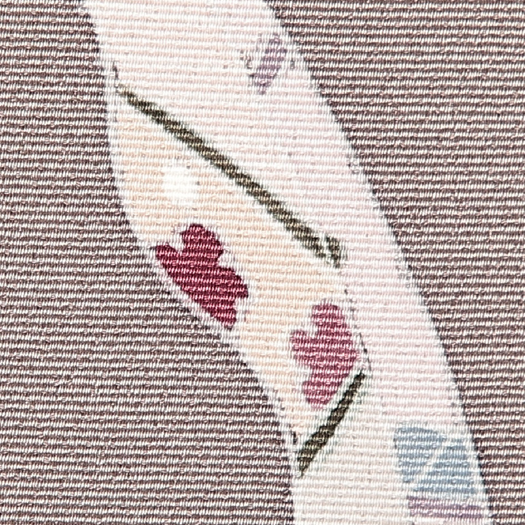 付下げ 袷 身丈174cm 裄丈68cm 正絹 Cランク 2XLサイズ 広衿 インフォーマル 市松 創作柄 グレー系 1261-16879