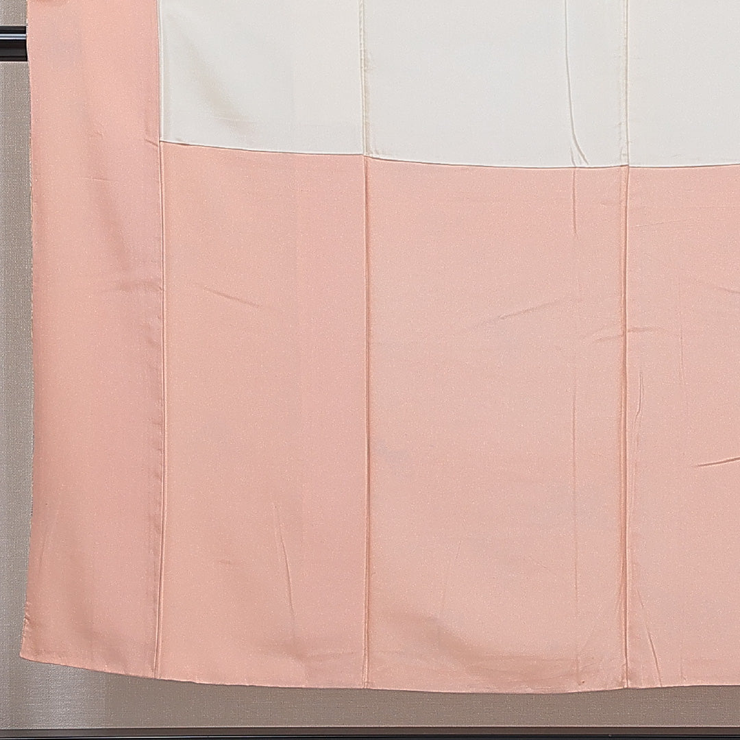 小紋 洗える着物 袷 身丈155cm 裄丈63cm ポリエステル Cランク Mサイズ 広衿 インフォーマル 花柄 朱系 1215-16116