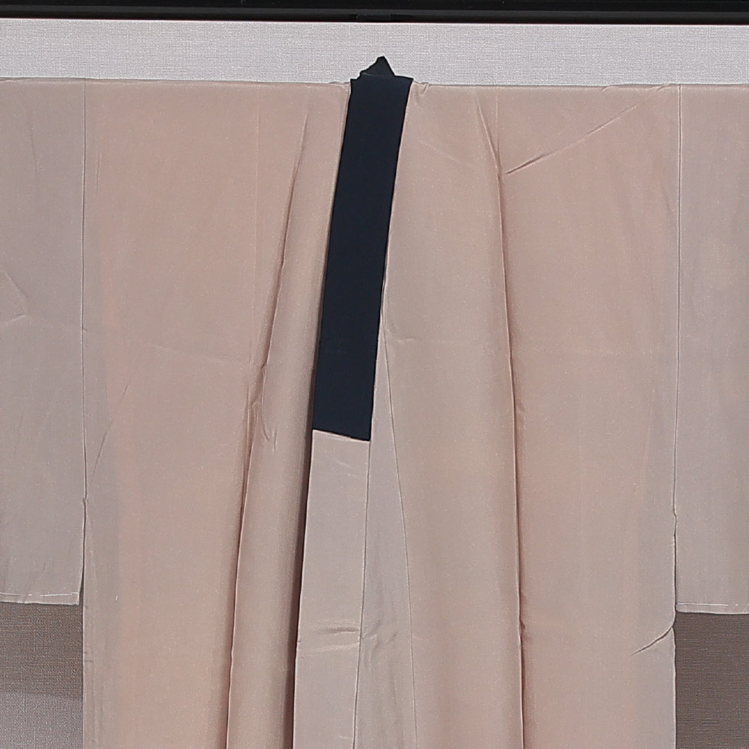 長襦袢 男性用 無双袖 身丈132cm 裄丈68cm 正絹 Aランク Sサイズ 落款 山 松 ベージュ系 RP 1241-16501