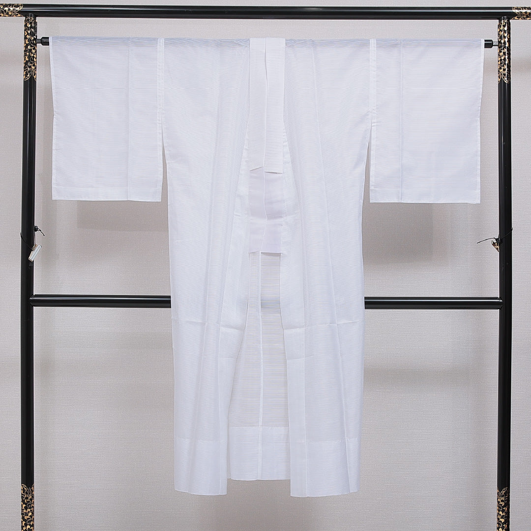 夏物 洗える着物 長襦袢 絽 身丈133cm 裄丈67cm ポリエステル Sランク XLサイズ 無地 白系 RP 1239-16601