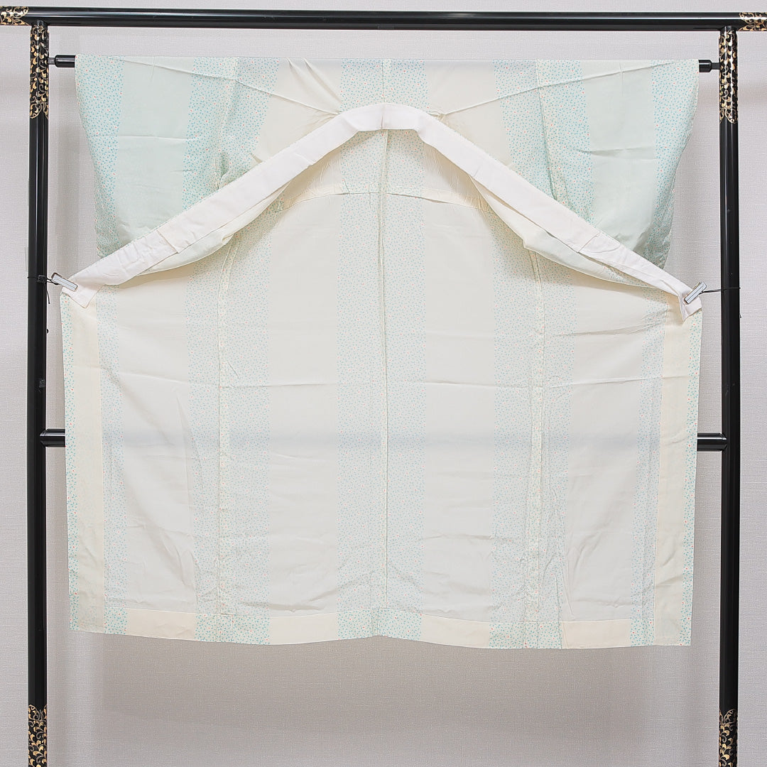 長襦袢 無双袖 身丈132cm 裄丈64cm 正絹 Cランク XLサイズ 創作柄 水色系 LP 1239-16689