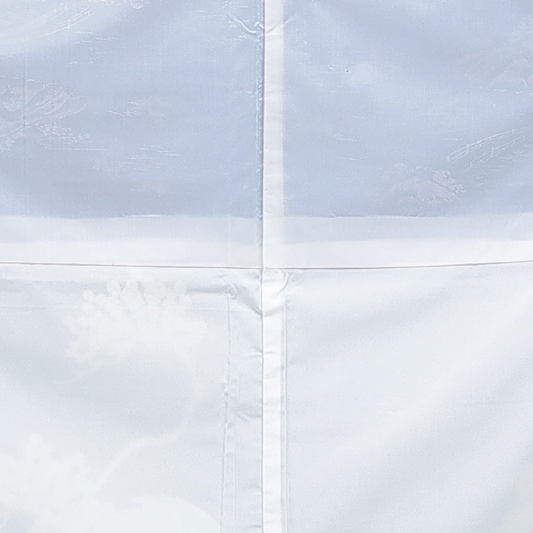 訪問着 洗える着物 袷 身丈164cm 裄丈63cm ポリエステル Sランク Lサイズ バチ衿 セミフォーマル 孔雀 金駒刺繍 黒系 1212-16287