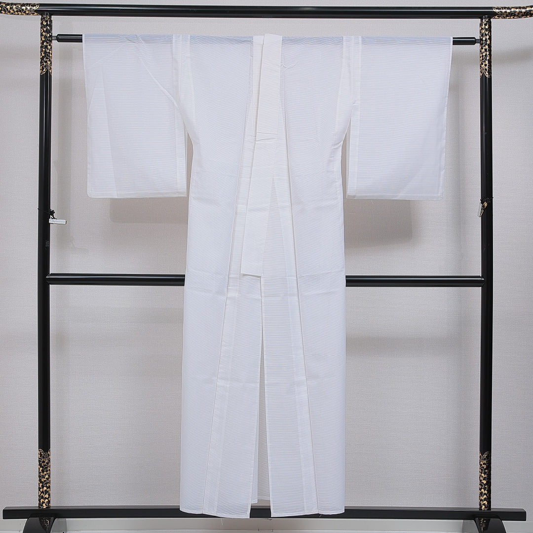 夏物 長襦袢 絽 身丈150cm 裄丈63cm 正絹 Aランク FREEサイズ 無地 白系 RP 1239-16517
