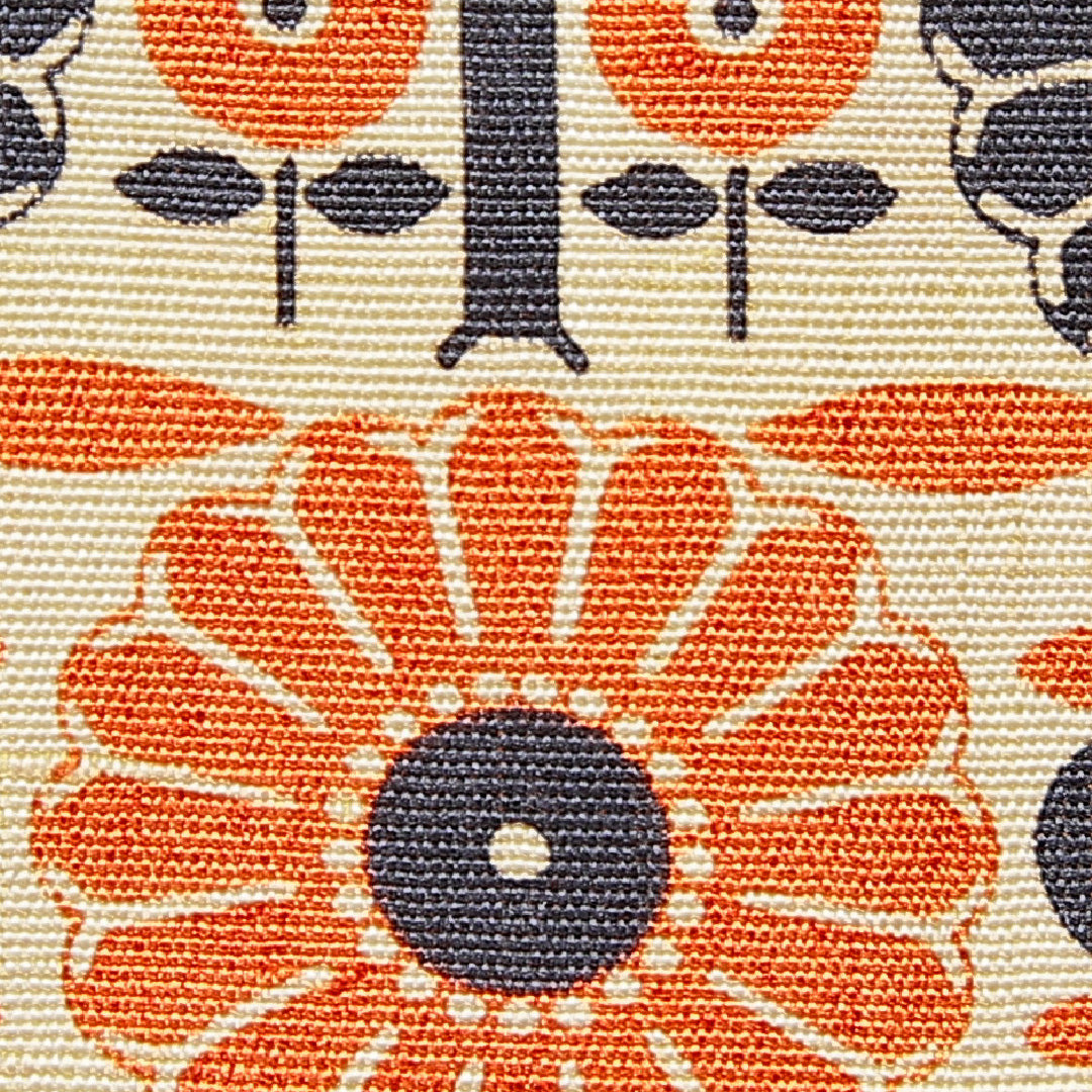 小紋 袷 身丈148cm 裄丈62cm 正絹 Sランク XSサイズ バチ衿 インフォーマル 菊 ベージュ系 1215-15231