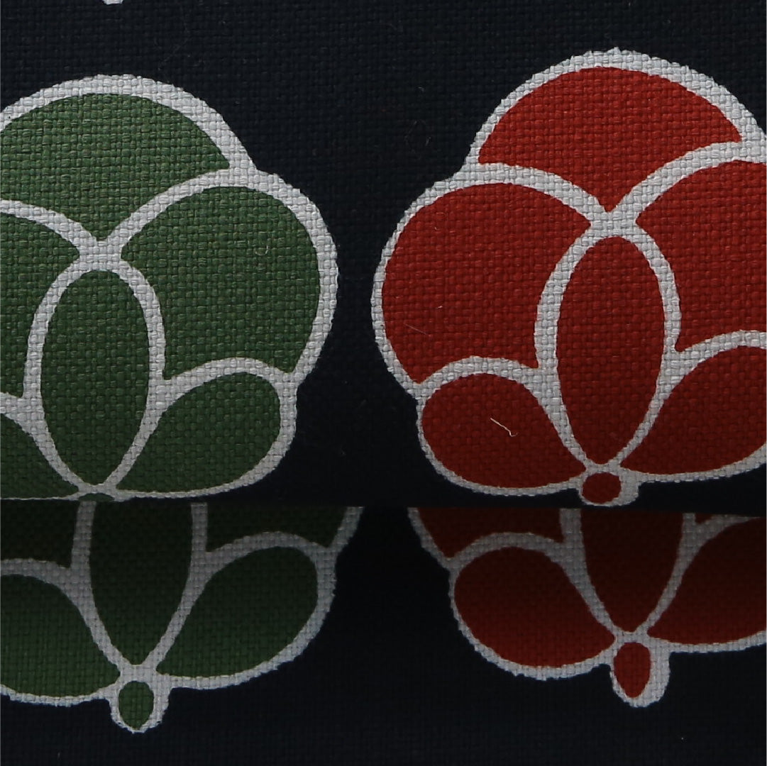 八寸名古屋帯 Sランク 帯丈370cm ウール 洗える帯 六通 松葉仕立て 染め インフォーマル 塩瀬 花柄 紺系 RP 1245-03654