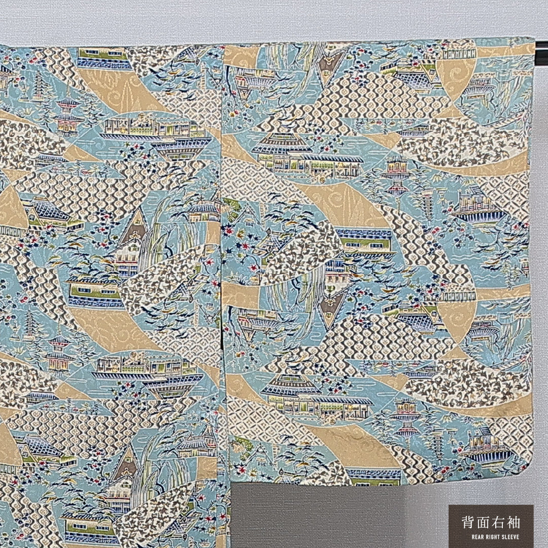 羽織 袷 身丈75cm 裄丈62cm 正絹 Sランク カジュアル Sサイズ 茶屋辻 多色系 RP 1232-16118