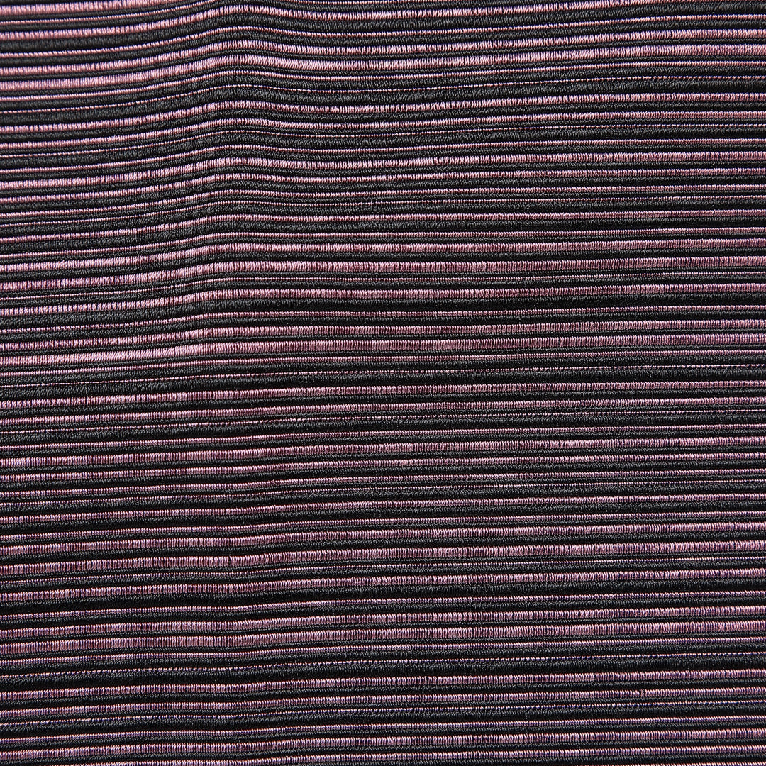 道行コート 袷 身丈85cm 裄丈65cm 正絹 Aランク Mサイズ フォーマル ポケットあり 縞 黒系 赤系 1263-15135