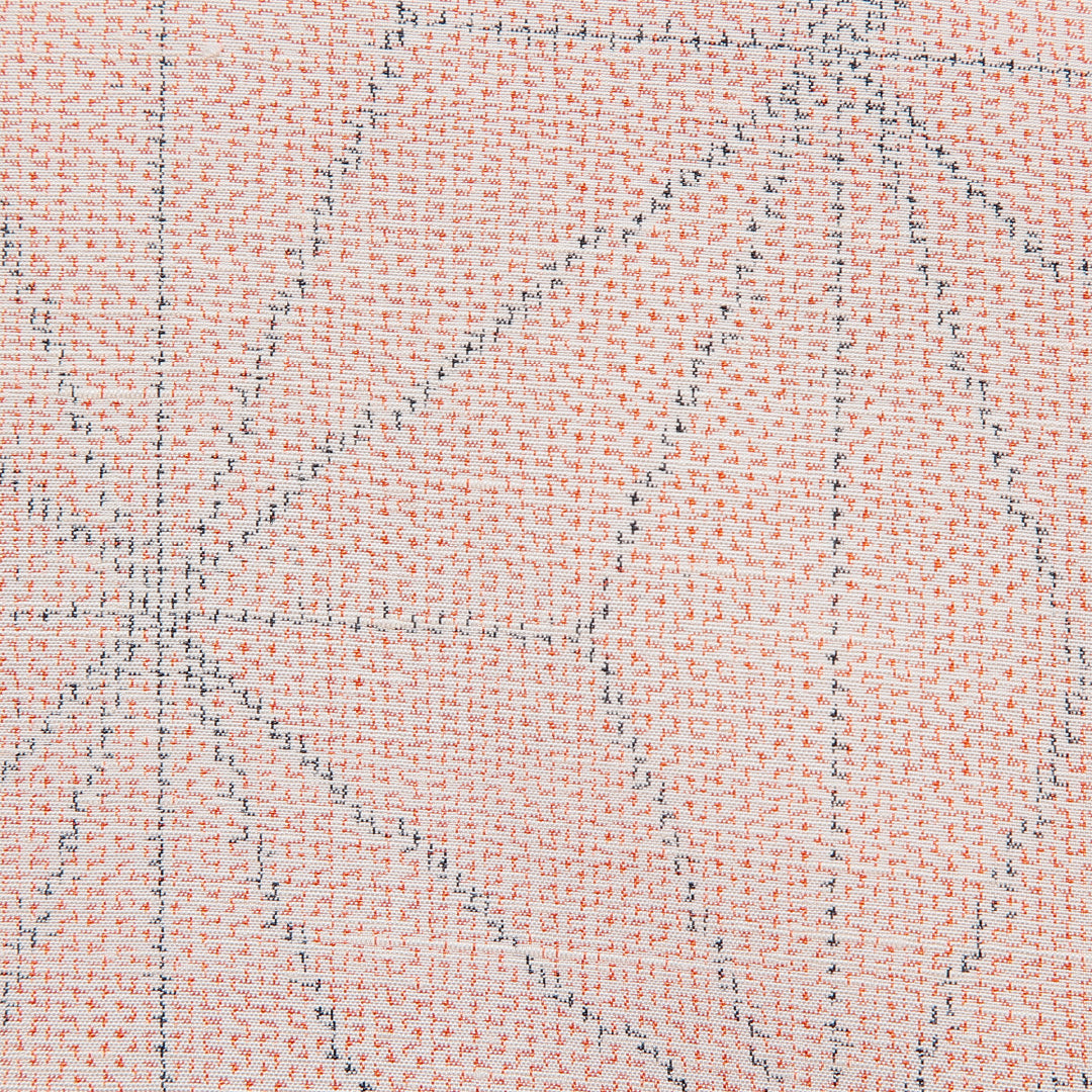 紬 袷 身丈159cm 裄丈65cm 正絹 Cランク Mサイズ 広衿 カジュアル 麻の葉 朱系 1216-16659