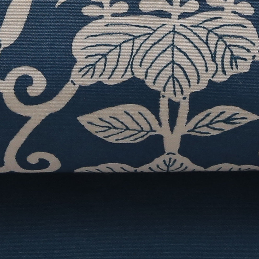 アンティーク 九寸名古屋帯(紬) 帯丈342cm カジュアル 名古屋仕立て 全通 Bランク 正絹 染め帯 桐 白系 青系 1224-03699