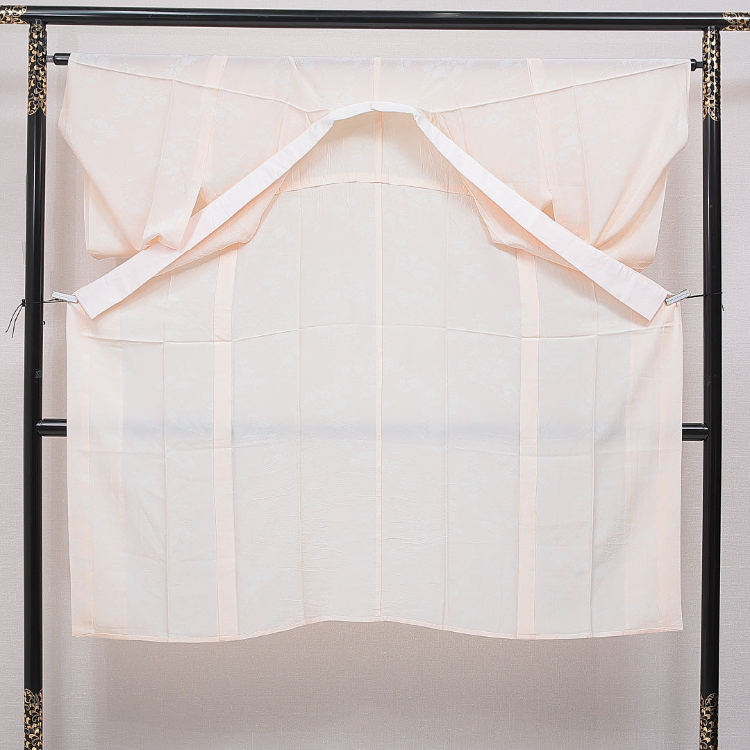 長襦袢 単衣 身丈135cm 裄丈65cm 正絹 Aランク XLサイズ 花柄 ピンク系 RP 1239-16695