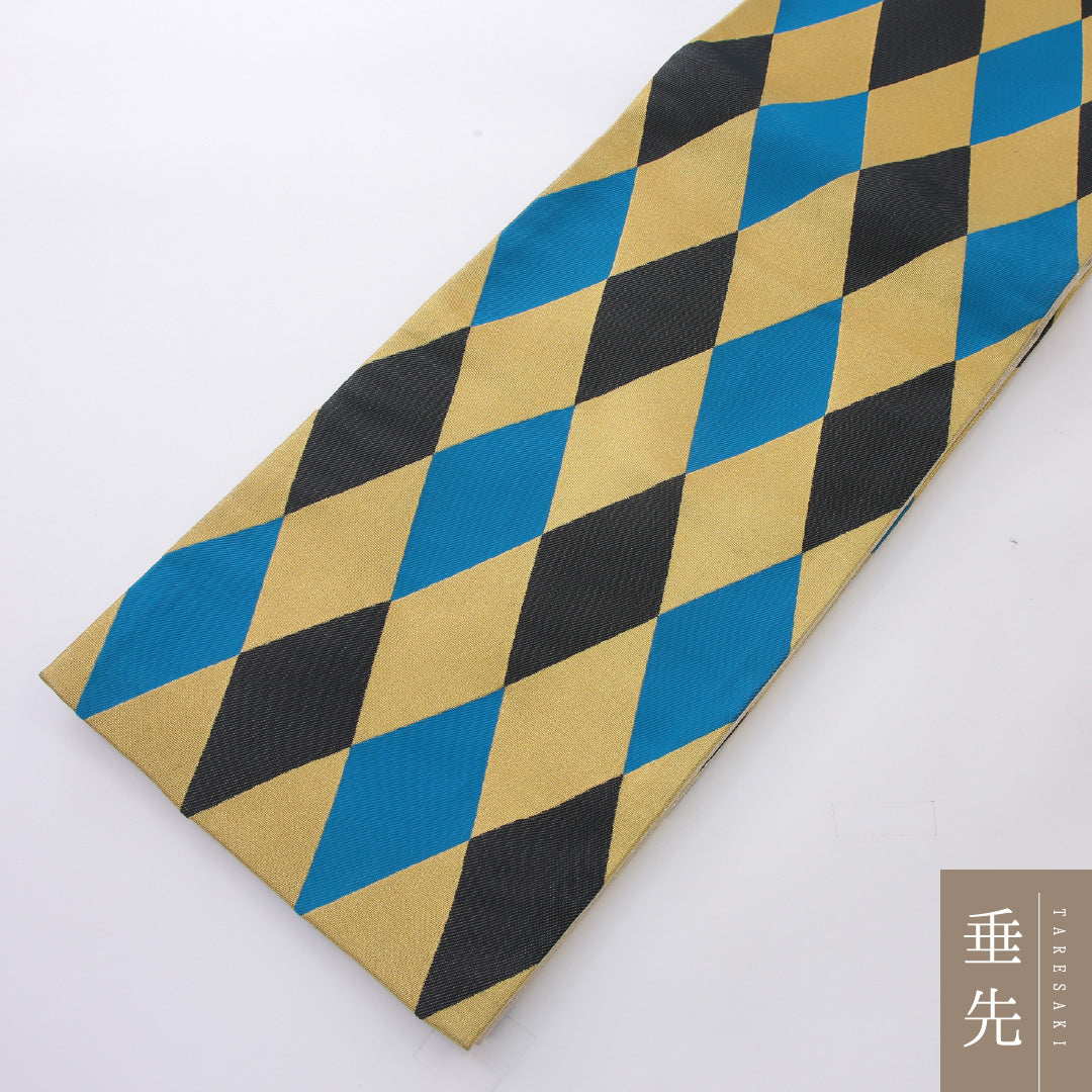 袋帯 帯丈440cm ポリエステル 六通 インフォーマル ダイヤ 金系 1243-02203