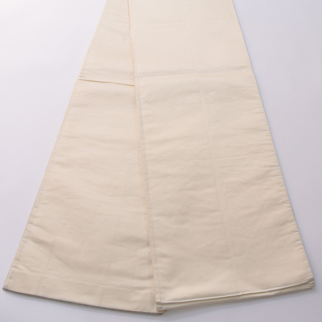 袋帯 帯丈432cm 正絹 六通 フォーマル 宝相華 古典柄 白系 銀系 1243-01970