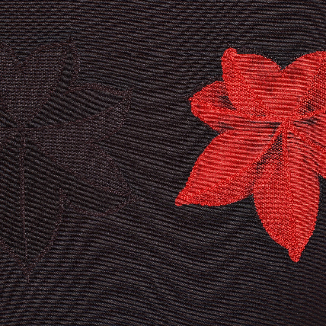 羽織 袷 身丈82cm 裄丈66cm 正絹 Bランク Mサイズ カジュアル 紐あり 紅葉 茶系 1217-16159