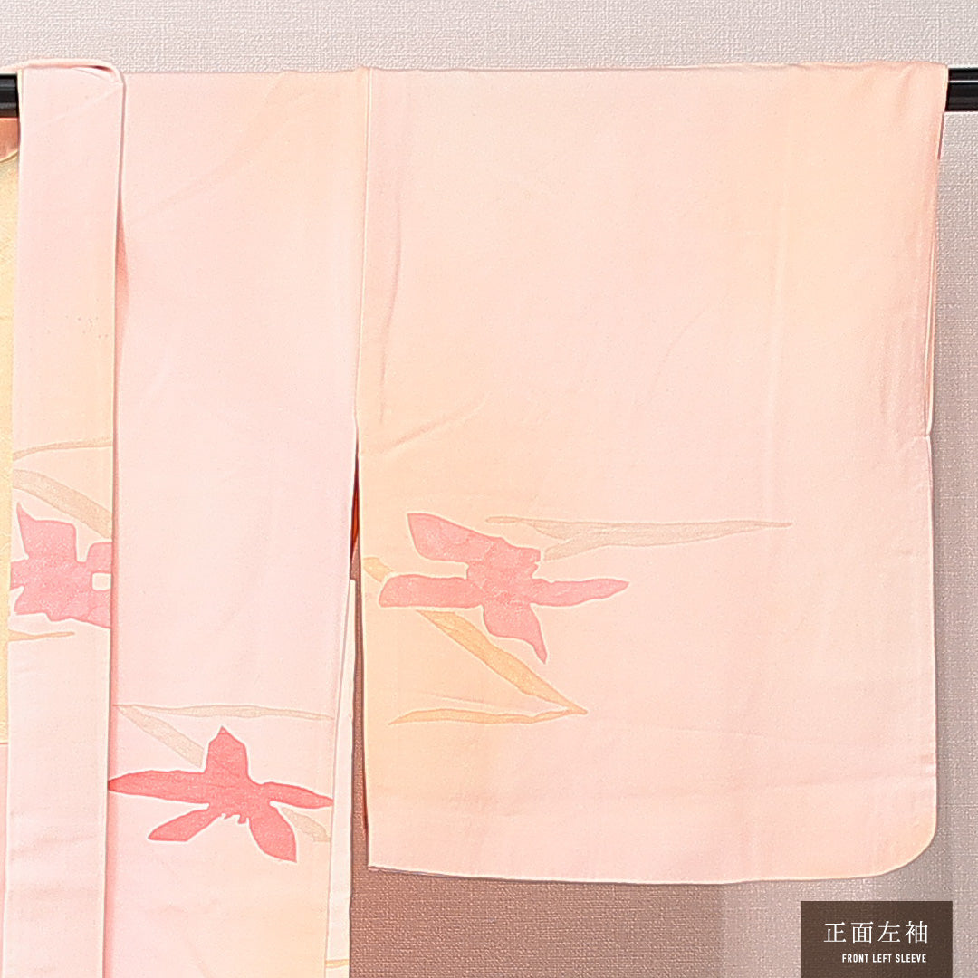 羽織 袷 身丈76cm 裄丈64cm 正絹 Cランク カジュアル Mサイズ 創作柄 ピンク系 HP 1232-15252
