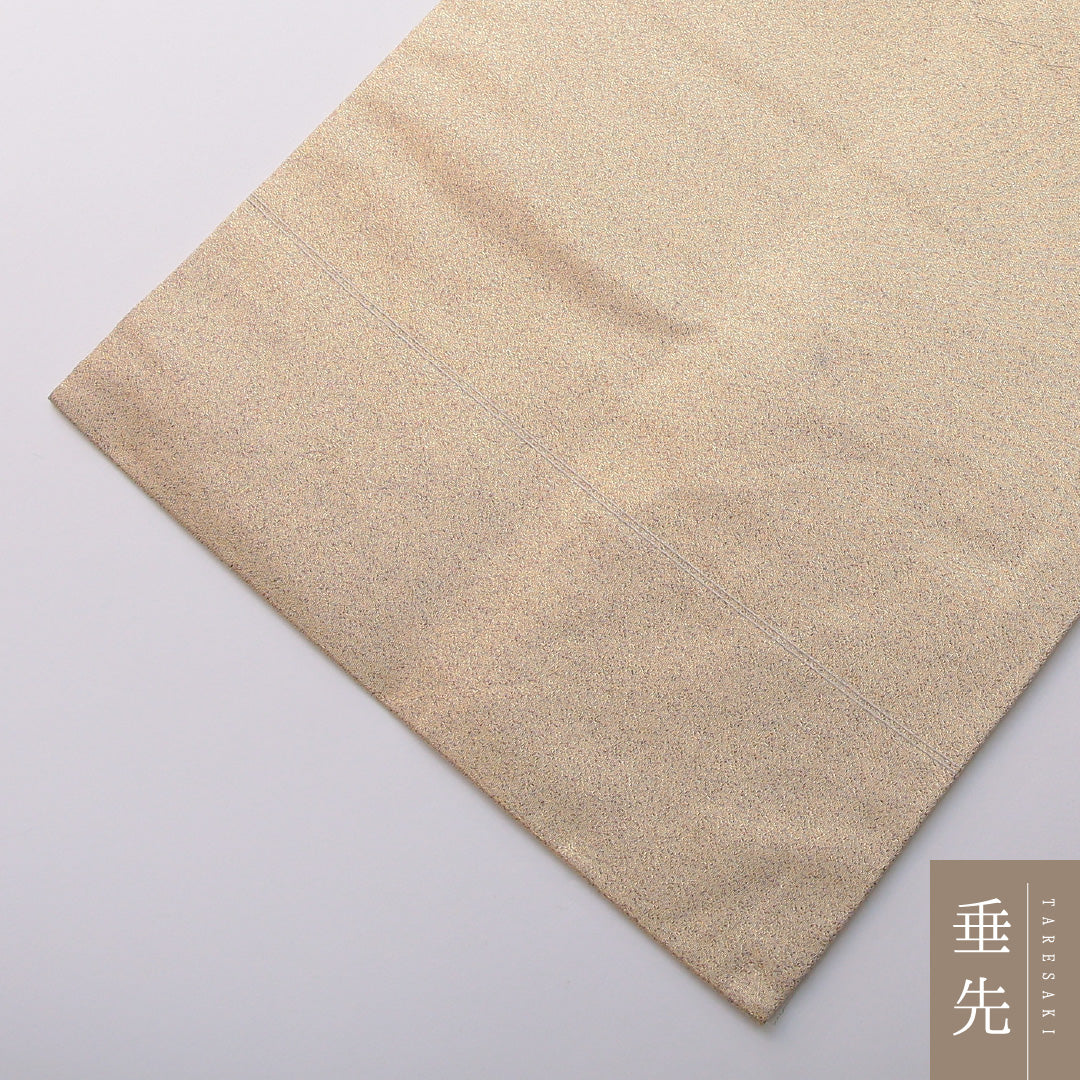 九寸名古屋帯 帯丈355cm セミフォーマル 名古屋仕立て ポイント柄 Aランク 正絹 茶道具 金系 1224-03479