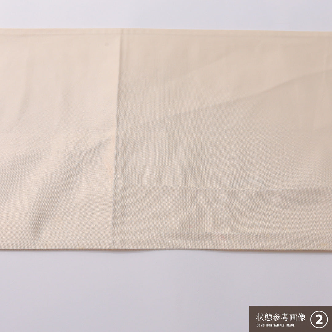 袋帯 帯丈432cm 正絹 六通 フォーマル 琳派 鶴 白系 銀系 1243-01947