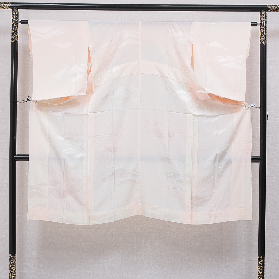 長襦袢 無双袖 身丈125cm 裄丈62cm 正絹 Sランク Mサイズ 山 ピンク系 RP 1239-16684