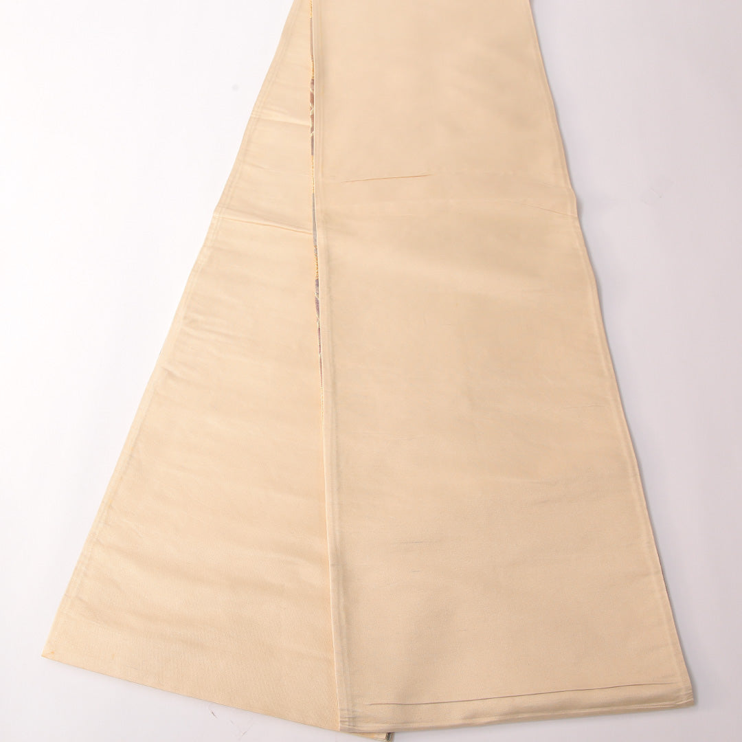 袋帯 帯丈420cm 正絹 六通 フォーマル 唐華 古典柄 グレー系 水色系 1243-01762