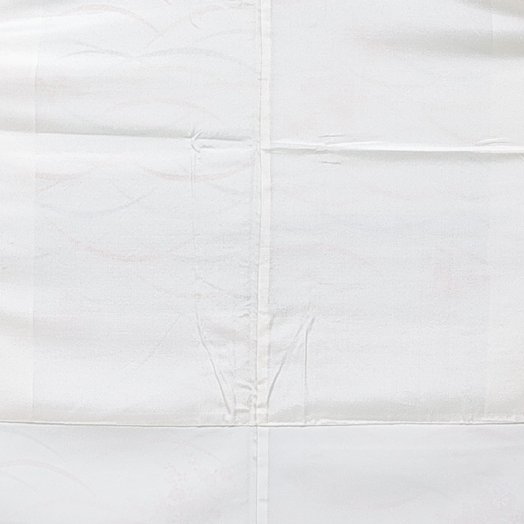 小紋 洗える着物 袷 身丈162cm 裄丈61cm ポリエステル Bランク Lサイズ 広衿 インフォーマル 源氏車 菊 緑系 1215-15806