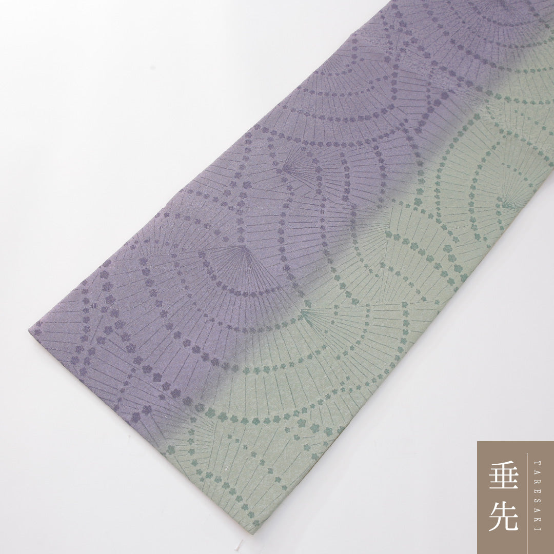 袋帯 帯丈450cm セミフォーマル 六通 Sランク 正絹 扇 多色系 1223-02269