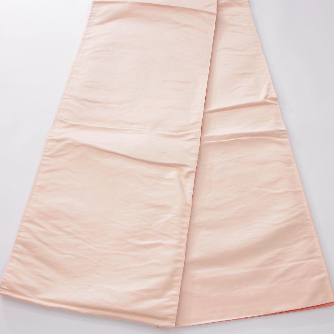 未使用品 袋帯 帯丈426cm 正絹 全通 帯芯なし 三松 セミフォーマル 唐草華文 ピンク系 1243-02255