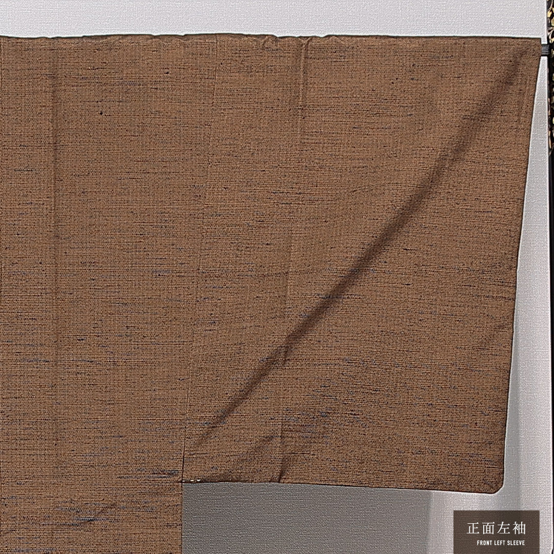 羽織 男性用 袷 身丈91cm 裄丈69cm 正絹 Sランク カジュアル Mサイズ 抽象柄 茶系 RP 1235-15433