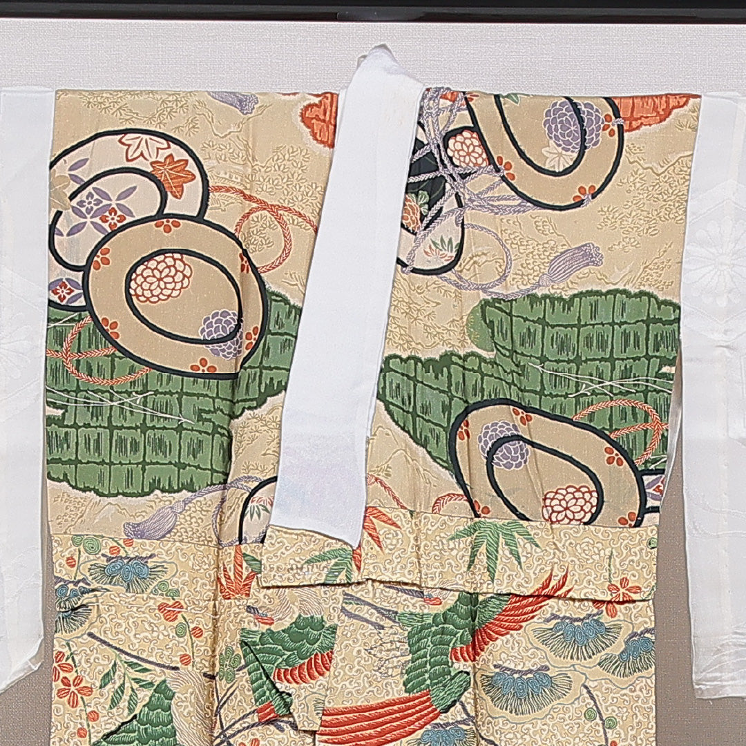 長襦袢 無双袖 身丈127cm 裄丈62cm 正絹 Cランク Mサイズ 鼓 ベージュ系 1229-16714