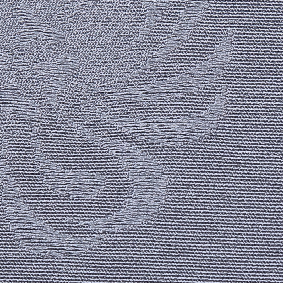 色無地 袷 身丈170cm 裄丈68cm 正絹 Aランク 2XLサイズ 広衿 一つ紋(木瓜に桔梗) セミフォーマル ガード加工 紋意匠 渦菊 無地 グレー系 1214-15116