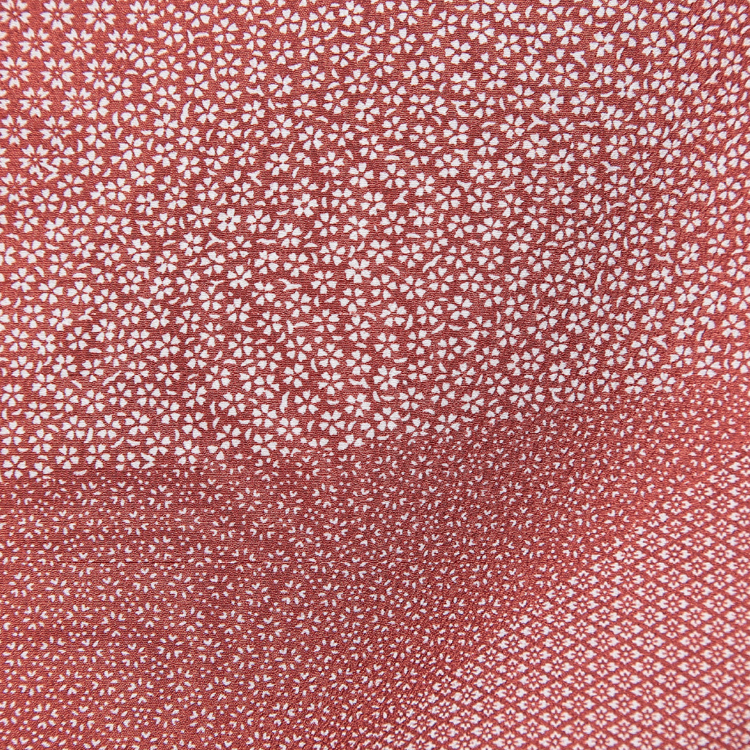 江戸小紋(寄せ柄) 洗える着物 袷 身丈164cm 裄丈67cm ポリエステル Aランク Lサイズ 広衿 インフォーマル 赤系 1262-16227