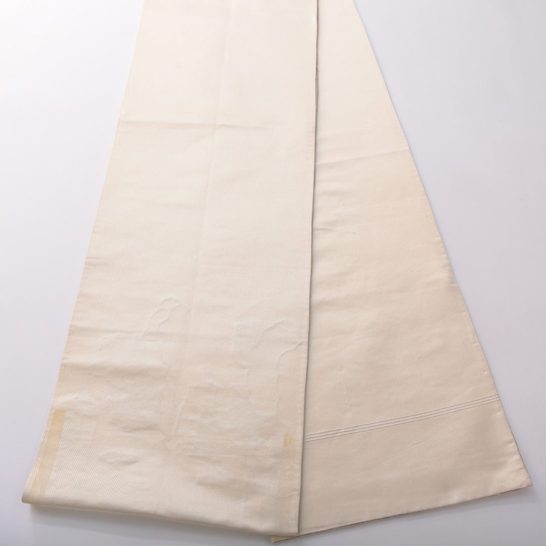 袋帯 帯丈432cm フォーマル ポイント柄 Aランク 正絹 刺繍 御所解 クリーム系 1223-02063