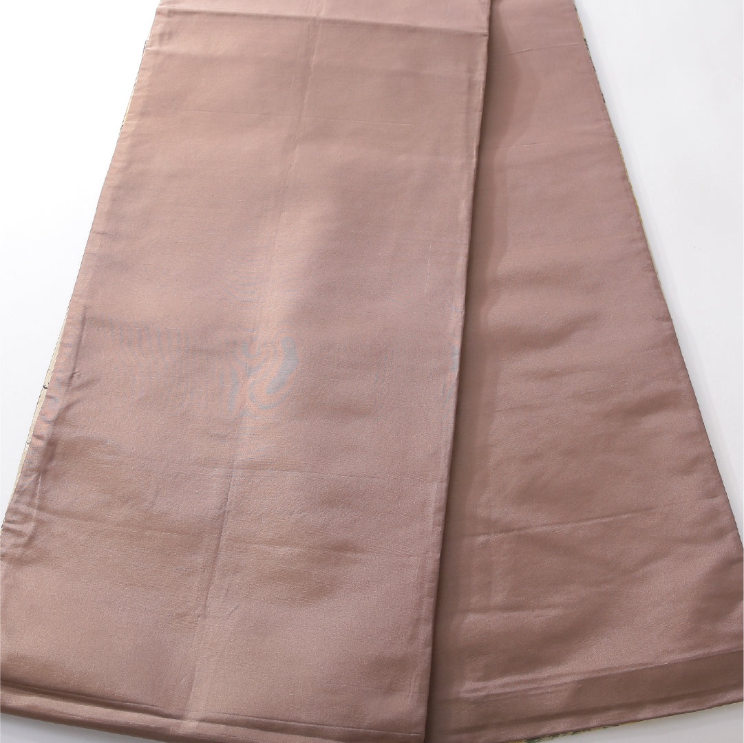 アンティーク 九寸名古屋帯 帯丈392cm 開き仕立て 全通 Aランク 正絹 鶴 菊 クリーム系 1224-03832