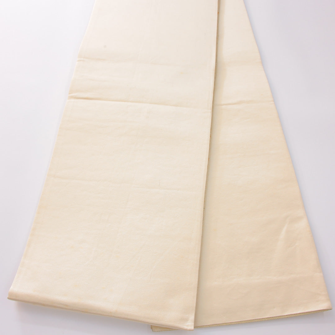 袋帯 帯丈416cm フォーマル 六通 Aランク 正絹 亀甲 菊 黄系 クリーム系 1223-02291