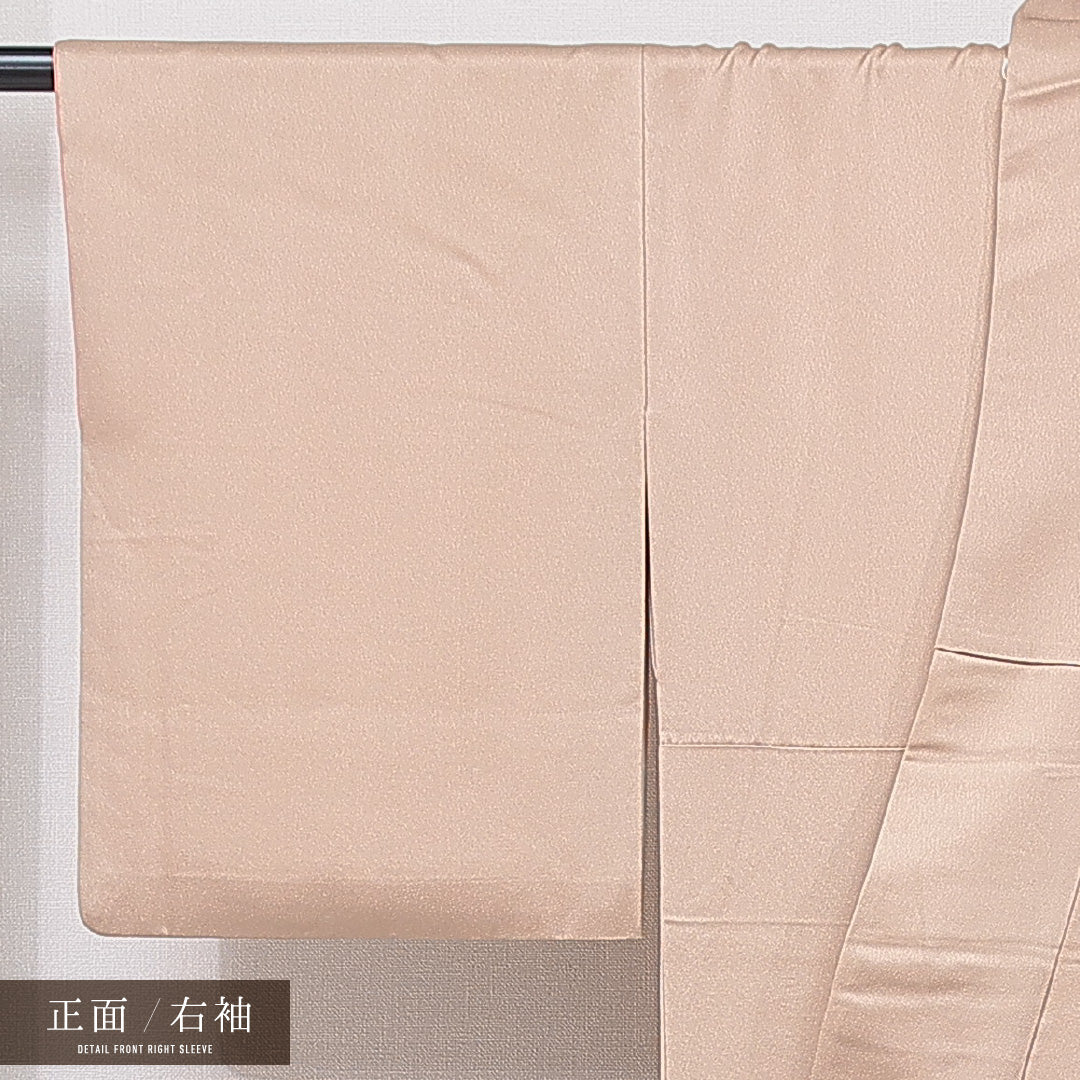 付下げ 袷 身丈157cm 裄丈64cm 正絹 Bランク インフォーマル 広衿 Mサイズ 花柄 吉祥文様 茶系 RP 1218-15893